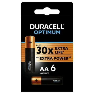 Duracell Optimum Jednorazowa alkaliczna baterie AA, 6-pack