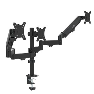 Uchwyt na 3 monitory Maclean MC-137, sprężyna gazowa, 17"-27", 2-8kg, czarny