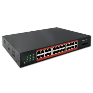 Switch niezarządzalny Qoltec przełącznik sieciowy Gigabit Ethernet | 24x RJ45 | 2x SFP | 1000 Mb/s - OTW OPAK