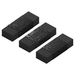 Berlingo, gumka do gumowania Eco-PVC, czarna, 30szt, Double Black