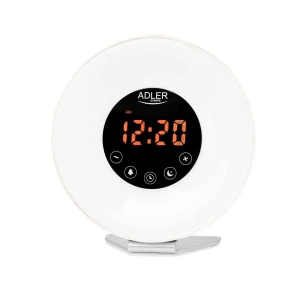 Budzik świetlny Adler AD 1916 symulacja wschodu słońca, dźwięki natury, radio FM - OTW OPAK