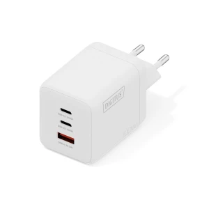 Ładowarka sieciowa DIGITUS GaN II 100W, 2x USB-C, 1x USB-A, PD 3.0, QC 3.0, biała