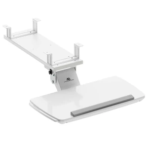 Uchwyt na klawiaturę podbiurkowy Maclean MC-156 W, regulowany, max. 5kg, biały
