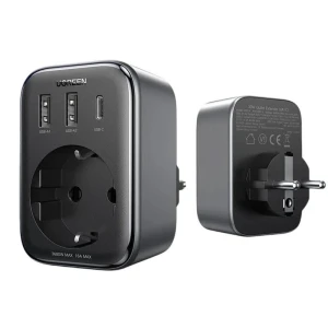 Ładowarka sieciowa Ugreen CD314 90613 do 2x USB, 1x USB-C 30W + AC 3680W