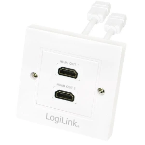 Gniazdo natynkowe 2x HDMI AH0015 LogiLink białe - OTW OPAK