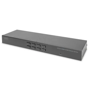 Przełącznik KVM DIGITUS 8 portowy HDMI, 4K 30Hz Rack 19"