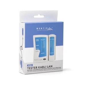 Tester kabli sieciowych LAN MONTIS MT182 z wtykami RJ11 / RJ12 / RJ45