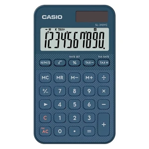 Casio Kalkulator SL 310 YC NY, niebieska, 10 miejsc, podwójne zasilanie