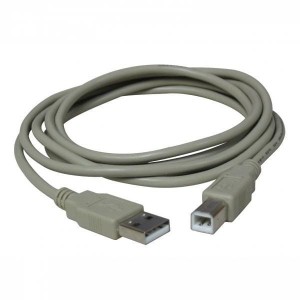 Logo USB kabel (2.0), USB A M - USB B (M), 3m, czarny