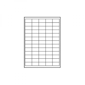 Logo etykiety 38mm x 21.2mm, A4, matowe, białe, 65 etykiety, 140g/m2, pakowane po 10 szt., do drukarek atramentowych i laserowych