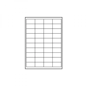 Logo etykiety 48.5mm x 25.4mm, A4, matowe, białe, 44 etykiety, 140g/m2, pakowane po 25 szt., do drukarek atramentowych i laserowyc