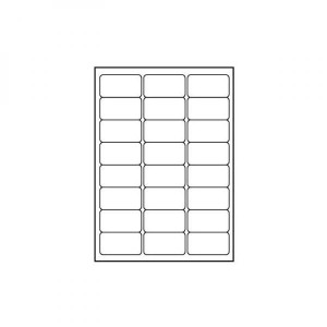 Logo etykiety 68mm x 36mm, A4, matowe, białe, 24 etykiety, 140g/m2, pakowane po 25 szt., do drukarek atramentowych i laserowych