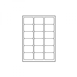 Logo etykiety 68mm x 47mm, A4, matowe, białe, 18 etykiety, 140g/m2, pakowane po 25 szt., do drukarek atramentowych i laserowych