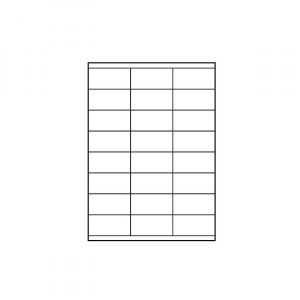 Logo etykiety 70mm x 36mm, A4, matowe, białe, 24 etykiety, 140g/m2, pakowane po 10 szt., do drukarek atramentowych i laserowych