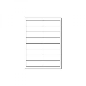 Logo etykiety 99.1mm x 34mm, A4, matowe, białe, 16 etykiety, 140g/m2, pakowane po 10 szt., do drukarek atramentowych i laserowych