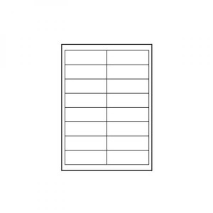 Logo etykiety 99.1mm x 34mm, A4, matowe, białe, 16 etykiety, 140g/m2, pakowane po 25 szt., do drukarek atramentowych i laserowych