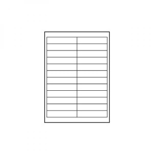 Logo etykiety 100mm x 23mm, A4, matowe, białe, 24 etykiety, 140g/m2, pakowane po 25 szt., do drukarek atramentowych i laserowych