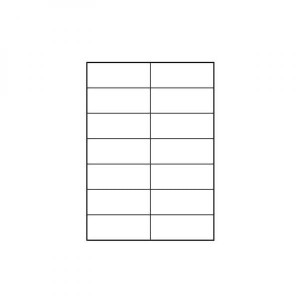 Logo etykiety 105mm x 42.4mm, A4, matowe, białe, 14 etykiety, 140g/m2, pakowane po 10 szt., do drukarek atramentowych i laserowych