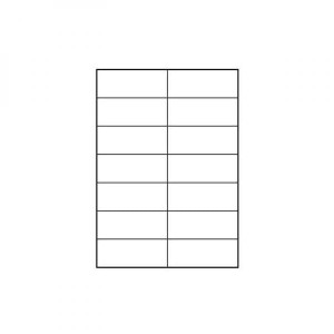 Logo etykiety 105mm x 42.4mm, A4, matowe, białe, 14 etykiety, 140g/m2, pakowane po 25 szt., do drukarek atramentowych i laserowych