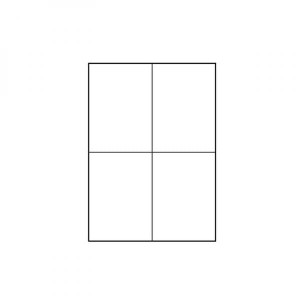Logo etykiety 105mm x 148mm, A4, matowe, białe, 4 etykiety, 140g/m2, pakowane po 10 szt., do drukarek atramentowych i laserowych