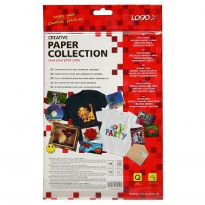 Logo samoprzylepna/y papier, połysk, biały, A4, 155 g/m2, 2400dpi, 20 arkusza, do drukarek laserowych, L