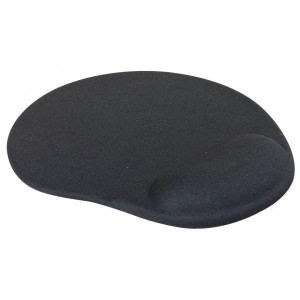 Podkładka pod mysz, ergonomiczna żelowa, czarna, Logo, EOL