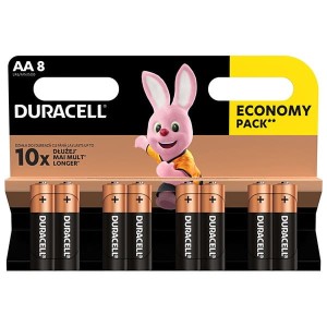 Bateria alkaliczna, AA (LR6), AA, 1.5V, Duracell, blistr, 8-pack, 42303, Basic