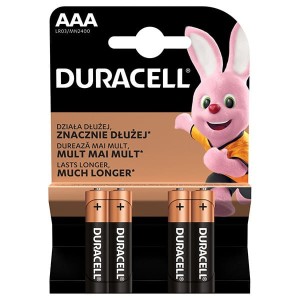 Bateria alkaliczna, AAA (LR03), AAA, 1.5V, Duracell, blistr, 4-pack, 42322, Basic