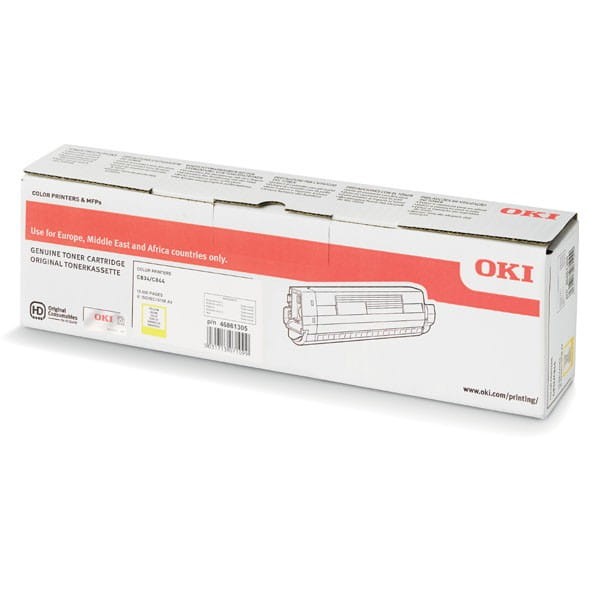 OKI oryginalny toner 46861305, yellow, 10000s, OKI 834, 844, O