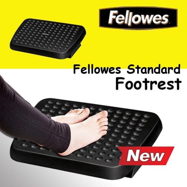 Podnóżek STANDARD, pod nogami, regulowane nachylenie, czarny, plastikowy, Fellowes