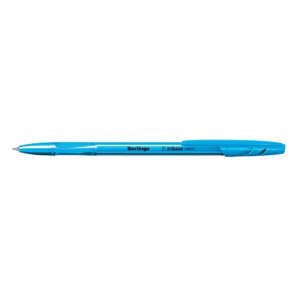 Berlingo, pióro kulkowe, niebieskie, 50szt, 0.7mm, Tribase neon