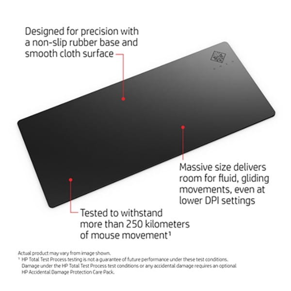 Podkładka pod mysz, OMEN by HP 300, do gry, czarna, 90x40cm, 4mm, HP