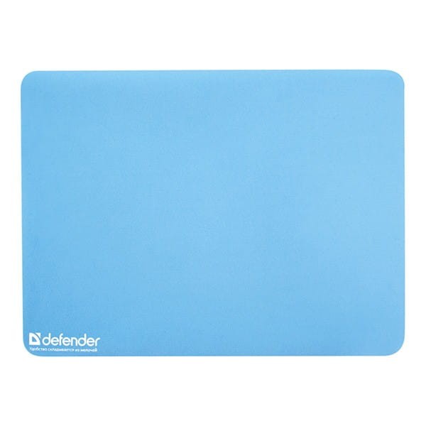 Podkładka pod mysz, Mikrofibra + SBR (kauczuk styrenowo-butadienowy), niebieska, 30x22.5cm, 1.2mm, Defender, chusteczka z mikrofib