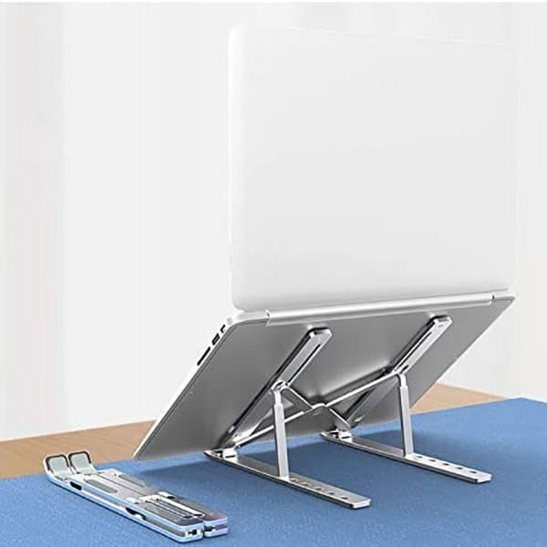 Podstawa pod notebook, z regulacją kąta, srebrny, aluminium, 10 Kg nośność, SWISSTEN
