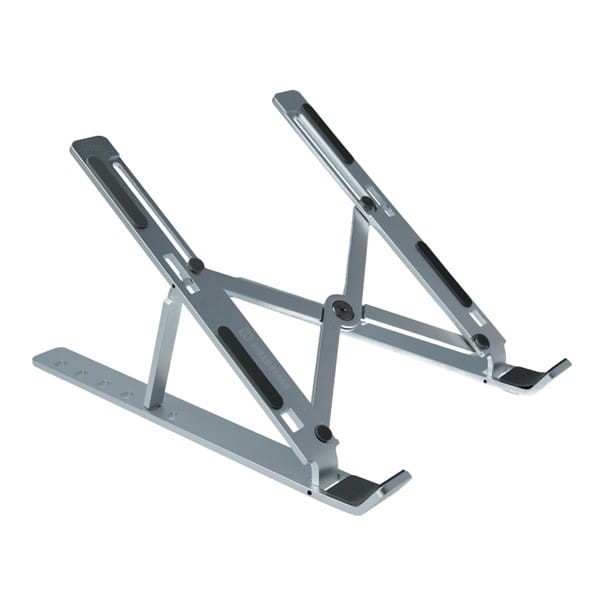 Podstawa pod notebook, z regulacją kąta, srebrny, aluminium, 10 Kg nośność, SWISSTEN