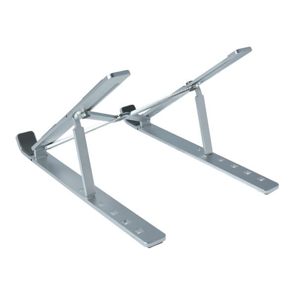 Podstawa pod notebook, z regulacją kąta, srebrny, aluminium, 10 Kg nośność, SWISSTEN