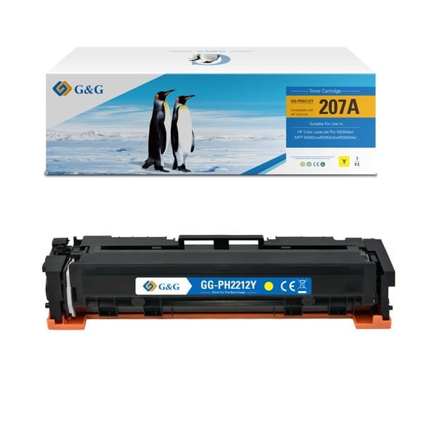 G&amp;G kompatybilny toner z W2212A, yellow, 1250s, NT-PH2212Y, HP 207A, dla HP Color LaserJet Pro M255, MFP M282, M283, N