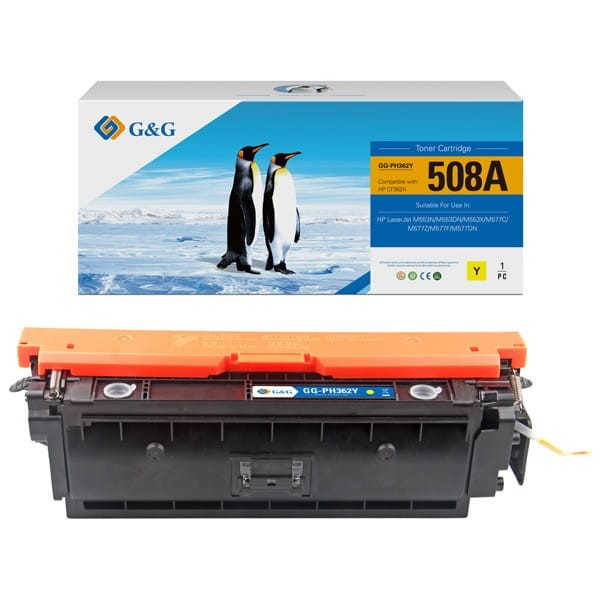 G&amp;G kompatybilny toner z CF362A, yellow, 5000s, NT-PH362Y, HP 508A, dla HP Color LaserJet Enterprise M552, M553, N