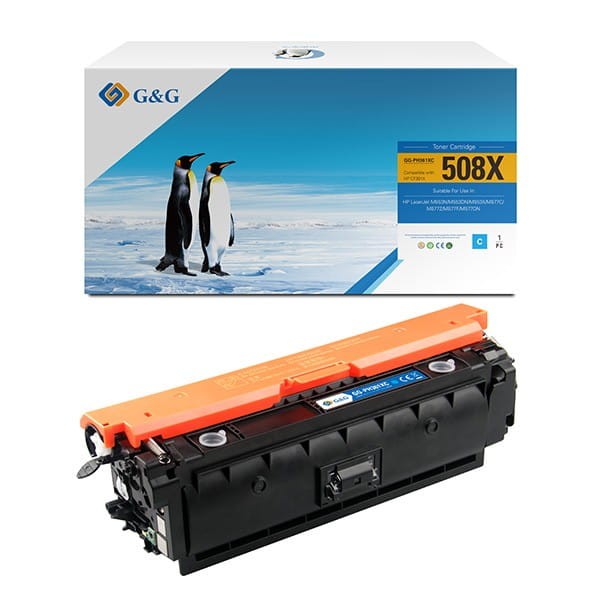 G&amp;G kompatybilny toner z CF361X, cyan, 9500s, NT-PH361XC, HP 508X, high capacity, dla HP Color LaserJet Enterprise M552dn,M553dn,5