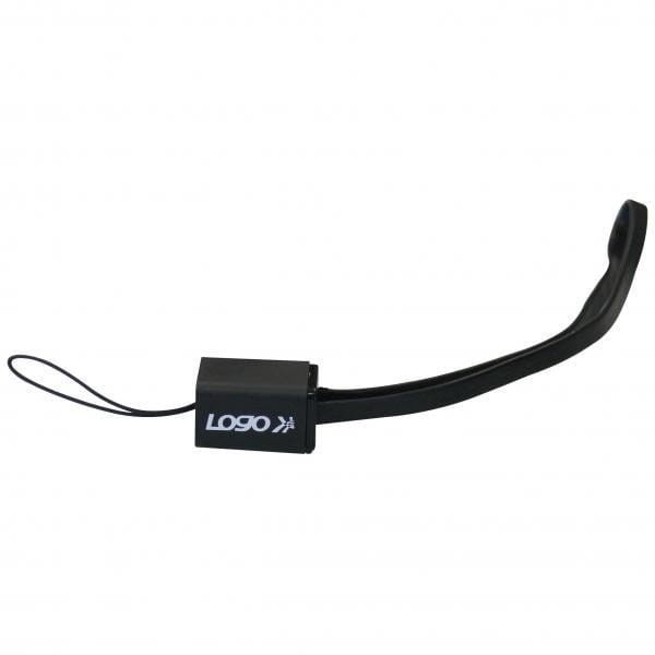Kabel USB (2.0), USB A M- USB mini M (5 pin), 0.3m, czarny, Logo, smycz do aparatu