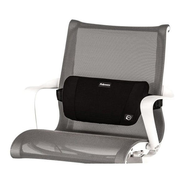 Podpórka pod plecy PlushTouch, regulowany pasek, czarna, Fellowes