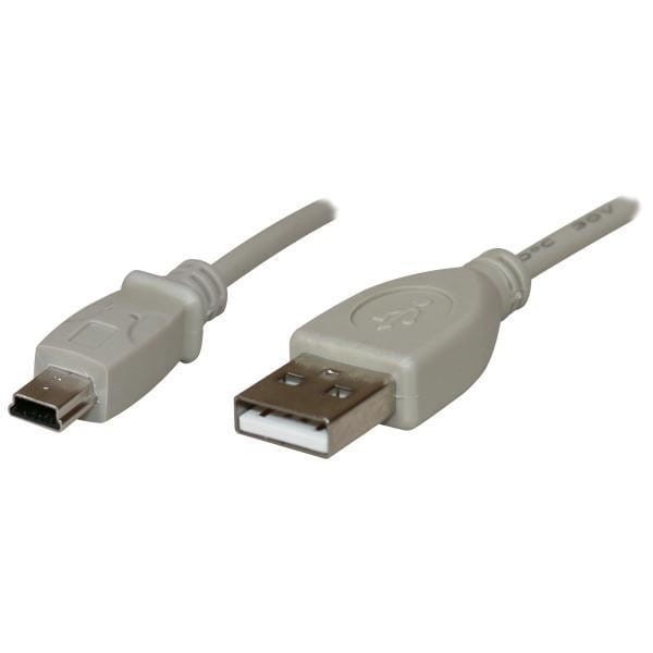 Kabel USB (2.0), USB A M- USB mini M (5 pin), 2m, czarny, Logo, blistr
