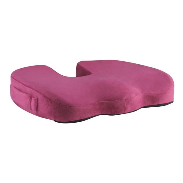Ortopedyczna poduszka, plastikowa końcówka odporna na nacisk, ergonomiczna, red satin (czerwone wino), pianka z efektem pamięci, P
