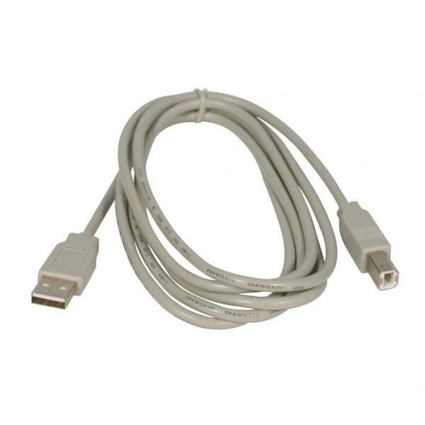 Kabel USB (2.0), USB A M- USB B M, 3m, szary, Logo, blistr
