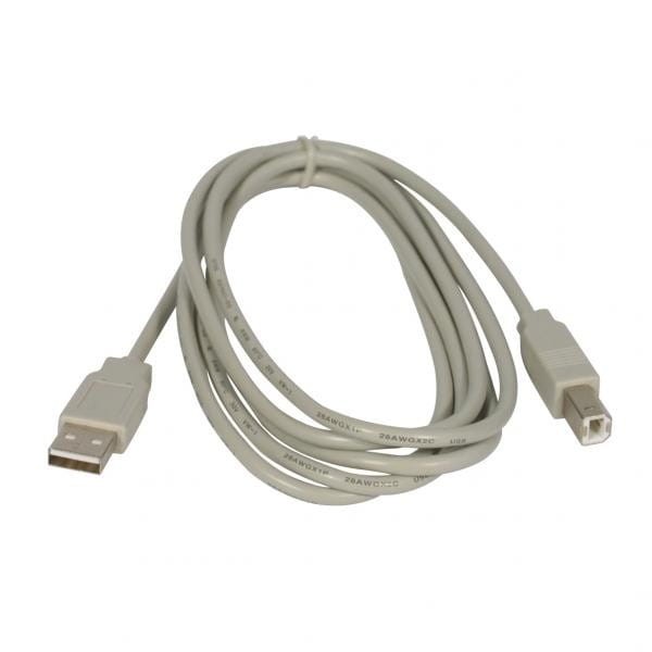 Kabel USB (2.0), USB A M- USB B M, 5m, szary