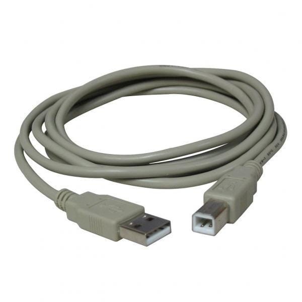 Kabel USB (2.0), USB A M- USB B M, 5m, szary, Logo, blistr