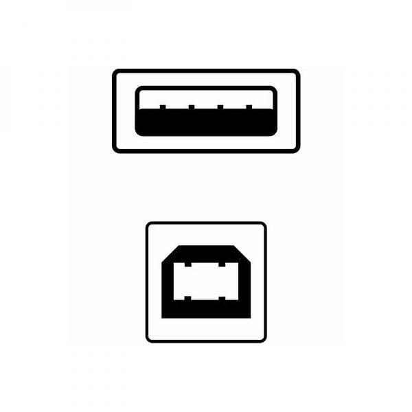 Kabel USB (2.0), USB A M- USB B M, 5m, szary, Logo, blistr