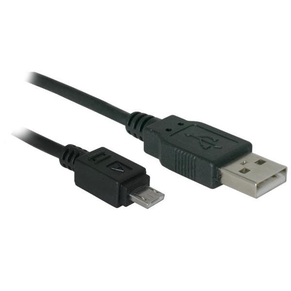 Kabel USB (2.0), USB A M- USB micro M, 1.8m, czarny