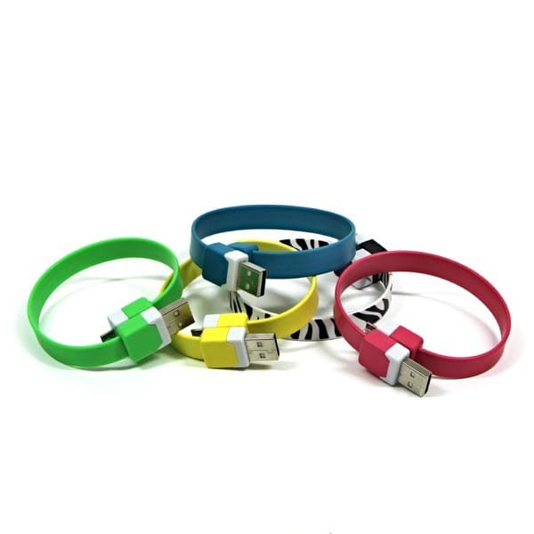 Kabel USB (2.0), USB A M- USB micro B M, 0.25m, żółty, na nadgarstek