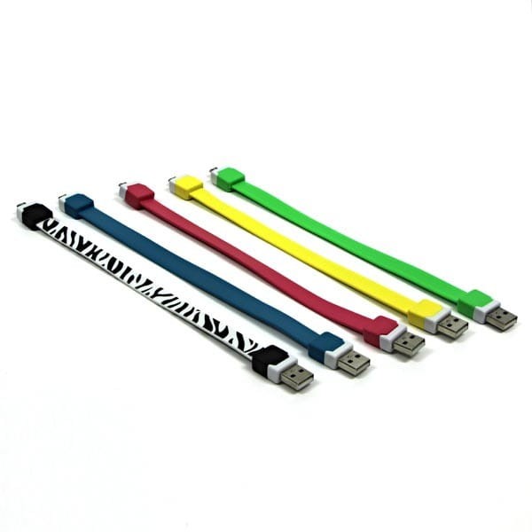 Kabel USB (2.0), USB A M- USB micro B M, 0.25m, żółty, na nadgarstek